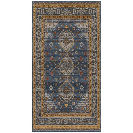 Safavieh Classic Vintage Traditional Rectangle Power Loomed Rugs Blue & Gold - 4 x 6 ft. CLV114M-4